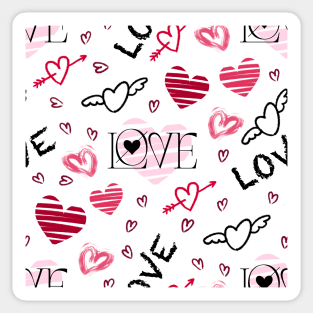 Valentines Day Patterns Love Sticker